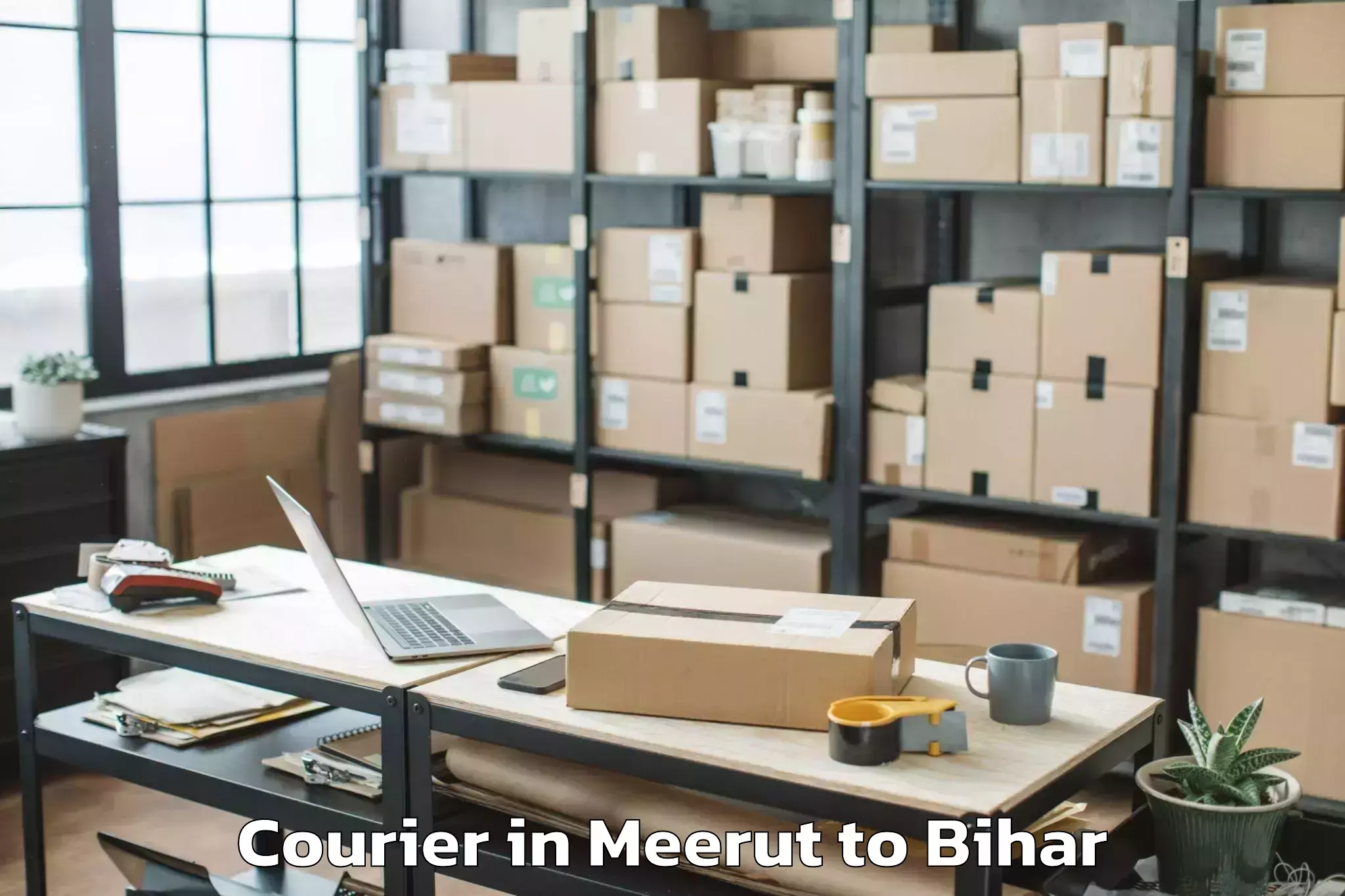 Reliable Meerut to Bikramganj Courier